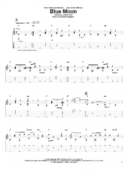 page one of Blue Moon (Guitar Tab)