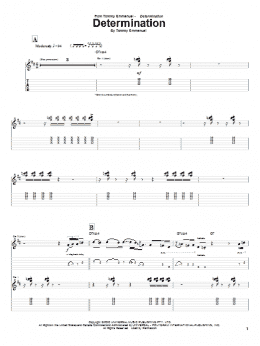 page one of Determination (Guitar Tab)