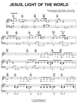 page one of Jesus, Light Of The World (Piano, Vocal & Guitar Chords (Right-Hand Melody))