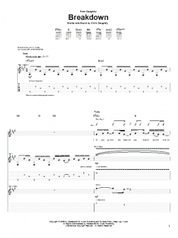 page one of Breakdown (Guitar Tab)