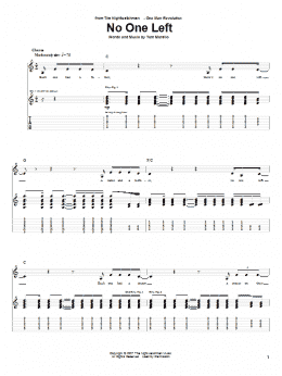 page one of No One Left (Guitar Tab)