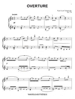 page one of Overture (Piano Solo)