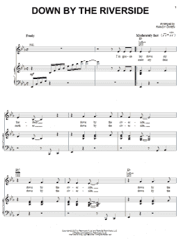 page one of Down By The Riverside (Piano, Vocal & Guitar Chords (Right-Hand Melody))