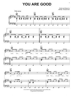 page one of You Are Good (Piano, Vocal & Guitar Chords (Right-Hand Melody))