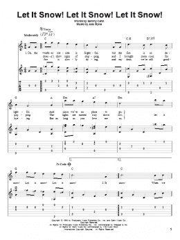 page one of Let It Snow! Let It Snow! Let It Snow! (Easy Guitar Tab)