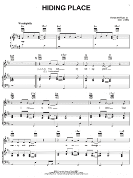 page one of Hiding Place (Piano, Vocal & Guitar Chords (Right-Hand Melody))