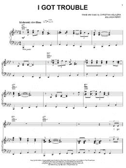 page one of I Got Trouble (Piano, Vocal & Guitar Chords (Right-Hand Melody))