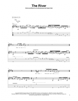 page one of The River (Guitar Tab)