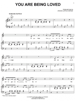 page one of You Are Being Loved (Piano, Vocal & Guitar Chords (Right-Hand Melody))