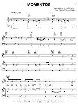 page one of Momentos (Piano, Vocal & Guitar Chords (Right-Hand Melody))