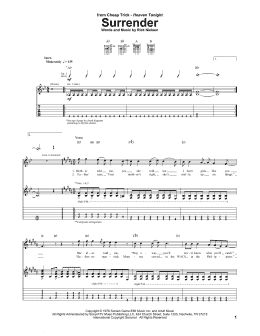 page one of Surrender (Guitar Tab)