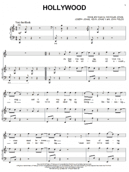 page one of Hollywood (Piano, Vocal & Guitar Chords (Right-Hand Melody))