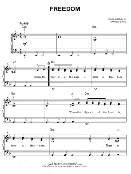 page one of Freedom (Easy Piano)