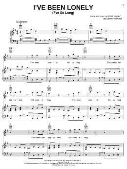 page one of I've Been Lonely (For So Long) (Piano, Vocal & Guitar Chords (Right-Hand Melody))