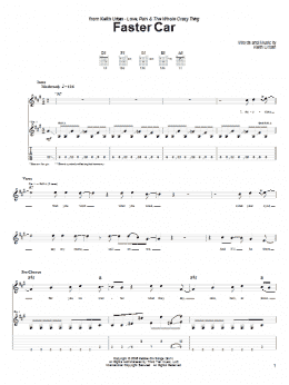 page one of Faster Car (Guitar Tab)