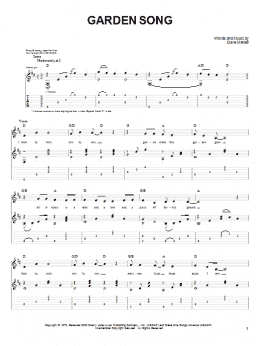 page one of Garden Song (Guitar Tab)