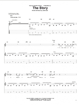 page one of The Story (Guitar Tab)