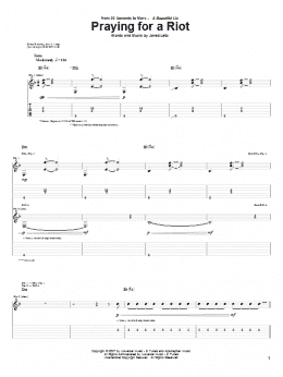 page one of Praying For A Riot (Guitar Tab)