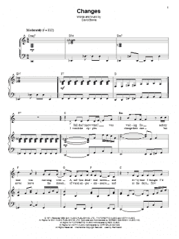 page one of Changes (Piano & Vocal)