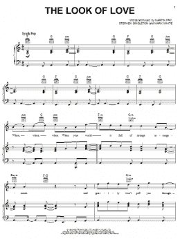 page one of The Look Of Love (Piano, Vocal & Guitar Chords (Right-Hand Melody))