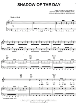 page one of Shadow Of The Day (Piano, Vocal & Guitar Chords (Right-Hand Melody))
