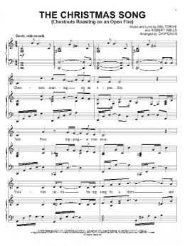 page one of The Christmas Song (Chestnuts Roasting On An Open Fire) (Piano, Vocal & Guitar Chords (Right-Hand Melody))