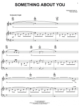 page one of Something About You (Piano, Vocal & Guitar Chords (Right-Hand Melody))