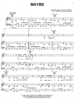 page one of Maybe (Piano, Vocal & Guitar Chords (Right-Hand Melody))