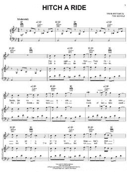 page one of Hitch A Ride (Piano, Vocal & Guitar Chords (Right-Hand Melody))