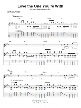 page one of Love The One You're With (Guitar Tab (Single Guitar))