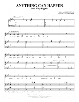 page one of Anything Can Happen (Piano & Vocal)