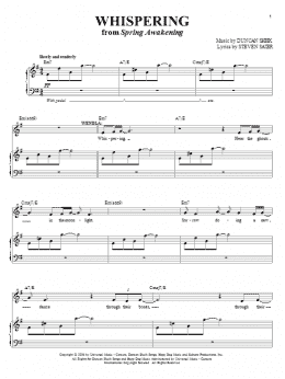 page one of Whispering (Piano & Vocal)
