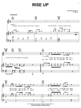 page one of Rise Up (Piano, Vocal & Guitar Chords (Right-Hand Melody))