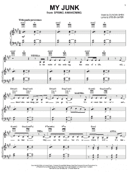 page one of My Junk (Piano, Vocal & Guitar Chords (Right-Hand Melody))