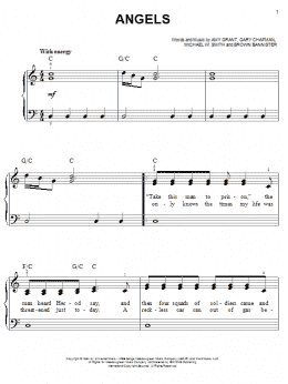 page one of Angels (Easy Piano)