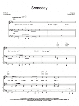 page one of Someday (Piano, Vocal & Guitar Chords (Right-Hand Melody))