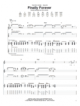 page one of Finally Forever (Guitar Tab)