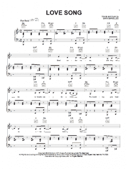 page one of Love Song (Piano, Vocal & Guitar Chords (Right-Hand Melody))