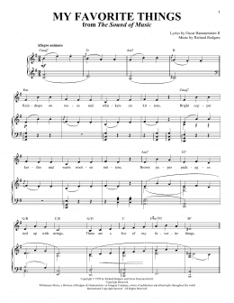 page one of My Favorite Things (Piano & Vocal)