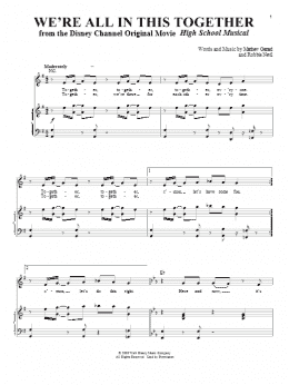 page one of We're All In This Together (from High School Musical) (Piano & Vocal)