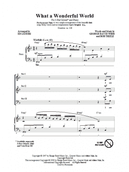 page one of What A Wonderful World (3-Part Mixed Choir)