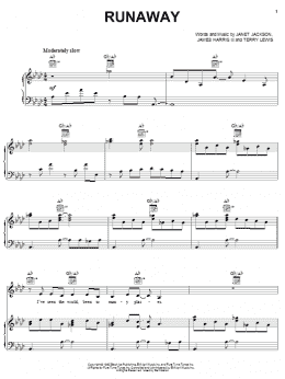 page one of Runaway (Piano, Vocal & Guitar Chords (Right-Hand Melody))