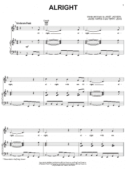 page one of Alright (Piano, Vocal & Guitar Chords (Right-Hand Melody))