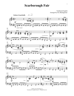 page one of Scarborough Fair (Educational Piano)