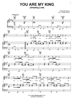 page one of You Are My King (Amazing Love) (Piano, Vocal & Guitar Chords (Right-Hand Melody))