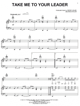 page one of Take Me To Your Leader (Piano, Vocal & Guitar Chords (Right-Hand Melody))