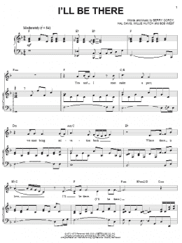 page one of I'll Be There (Piano, Vocal & Guitar Chords (Right-Hand Melody))