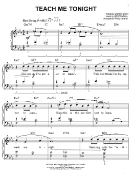 page one of Teach Me Tonight (arr. Phillip Keveren) (Easy Piano)