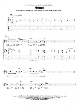 page one of Home (Guitar Tab)