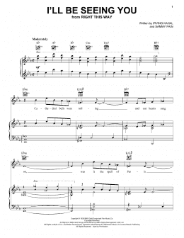 page one of I'll Be Seeing You (Piano, Vocal & Guitar Chords (Right-Hand Melody))